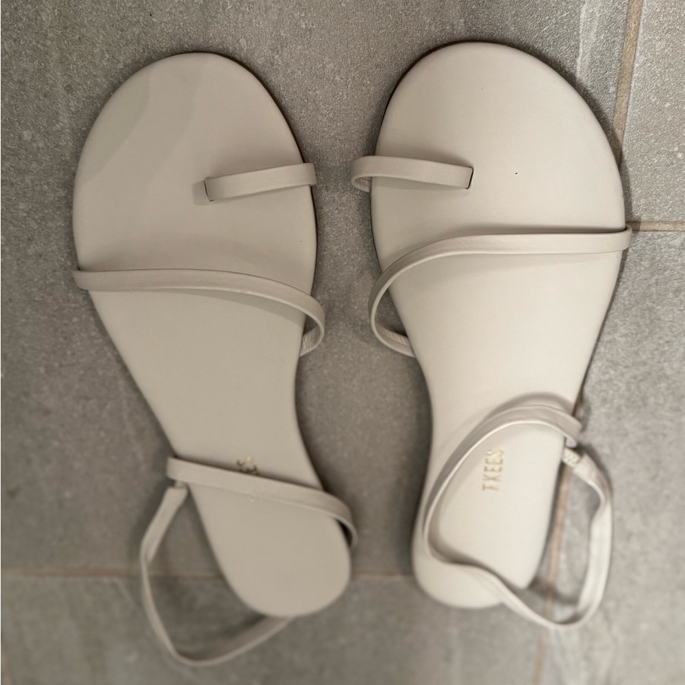 NEW TKEES mia Napa sandals white/cream size 11